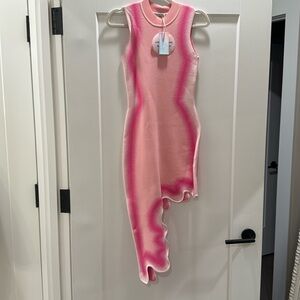 PH5 BROOKLYN WAVY ASYMMETRIC DRESS Pink Size L